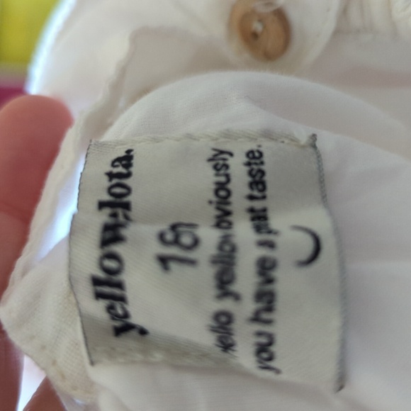 YELLOW PELOTA Baby Girl Linen Plant Romper 18m - Picture 5 of 8